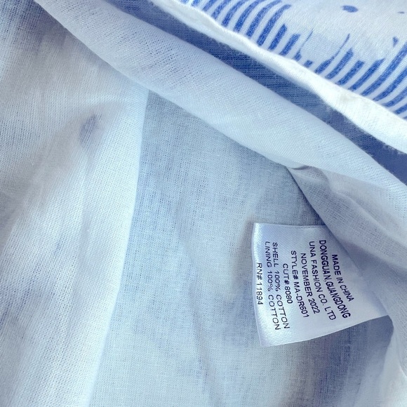 MAISON ME New with Tags Women's Meredith Dress Blue Striped Floral - Picture 8 of 8